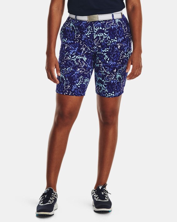 Women's UA Links Printed Shorts, Blue, pdpMainDesktop image number 4